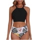 thumbnail image 1 of Traje de Baño de Bikini de Mujer Dividido Cintura Alta Vientre Que Cubre Dos Piezas Set Deportivo, Cojín de Pecho para Piscina de Playa Y Vacaciones, 1 of 9