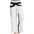 thumbnail image 2 of Qarigey Pantalones de mujer Pantalones deportivos Pantalones deportivos sueltos Pantalones de chándal informales de pierna ancha Prendas para la parte inferior del cuerpo blanco S, 2 of 5