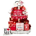 thumbnail image 4 of Tray Decoration - Valentine's Day Tiered Tray Tabletop Wood Sign for Home Kitchen and Party, 4 of 9