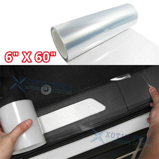 Universal Clear Door Sill Edge Paint Protection Vinyl Cover Film Sheet