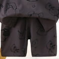 thumbnail image 4 of ZHANGDER Toddler Baby Boy Outfit Casual Outfit Short Sleeve T-Shirt Tops + Shorts Set Summer Clothes, Black 6-12 Months, 4 of 5