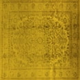 thumbnail image 1 of Ahgly Company Indoor Square Oriental Yellow Traditional Area Rugs, 4' Square, 1 of 4