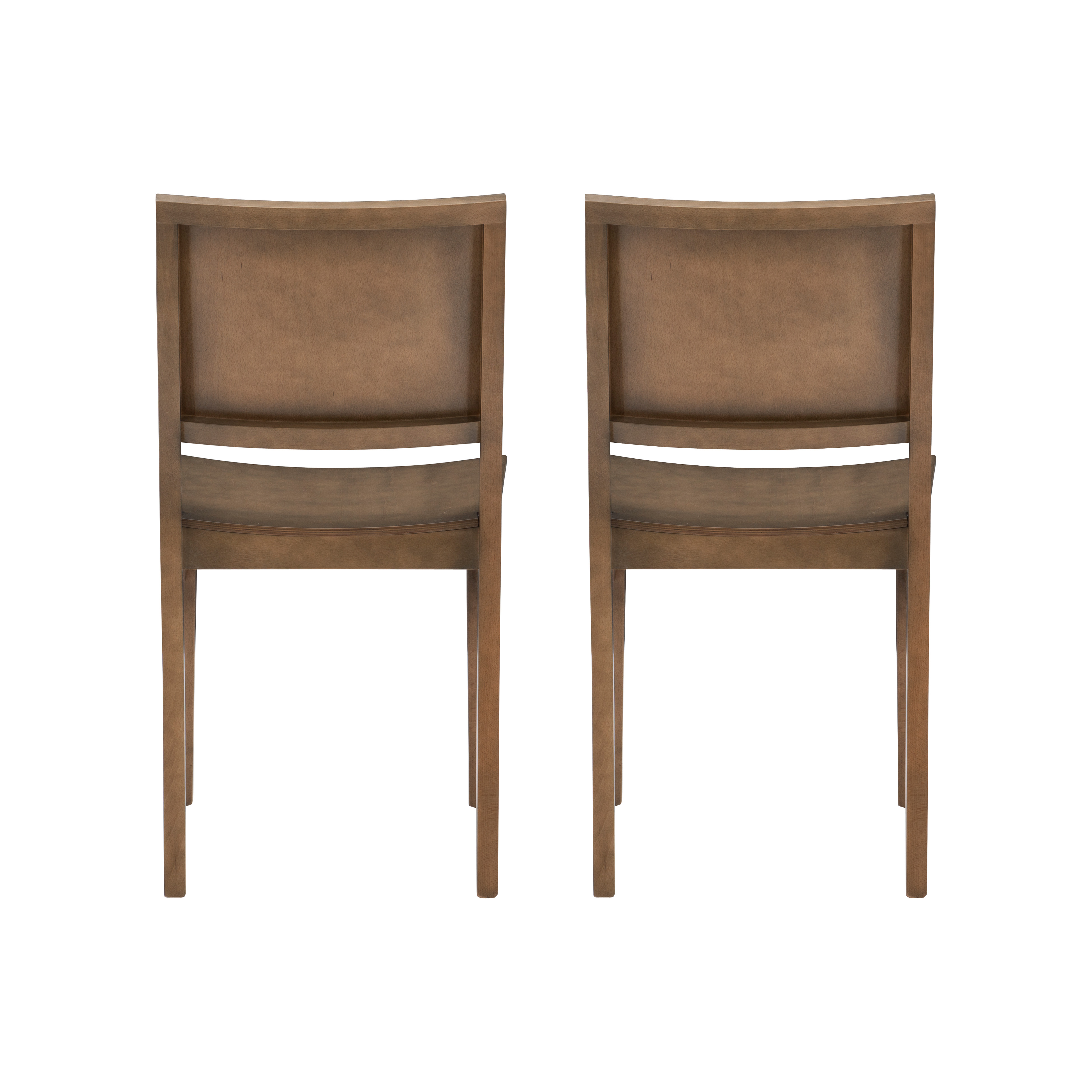 Linon Darcy Mid-Century Dining Side Chair, Set of 2, Natural Finish