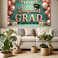 thumbnail image 4 of Graduation Congrats Banner Gold Balloons Decorative Design for Graduation Party School Event Indoor Decoration, 4 of 5