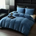 thumbnail image 2 of Light Blue Flannel Velvet Duvet Cover Queen Size Duvet Cover Bedding Sets, 3pcs Ultra Soft Luxury Textured Modern Crystal Velvet Duvet Covers with Zipper Closure(Light Blue, Queen), 2 of 7