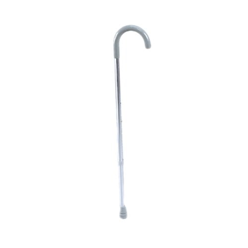 Curved handle adjustable aluminum cane, 1 ea