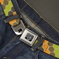 thumbnail image 2 of Buckle-Down Belt, Seatbelt Buckle Belt, Honeycomb Greens Orange, Youth 22 to 32 Inches, 2 of 9