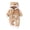 Brown, variant on Xyant Newborn Baby Snowsuit Bear Romper Winter Warm Front Zipper Coat Infant Fleece Footie Jumpsuit for Girls Boys,Size 9-12 Months