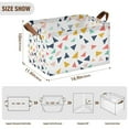 thumbnail image 7 of Yayeee Foldable Storage Basket for Shelves with Handles Set of 2 Waterproof Cloth Bins, White Minimalist Triangles, 7 of 7