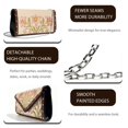 thumbnail image 5 of TSOVTHRID Lily Floral Beige Print Womens Clutch Purses Ladies Evening Handbags Leather Envelope Bag for Women Wedding Party Cocktail Prom with Detachable Chain, 5 of 7