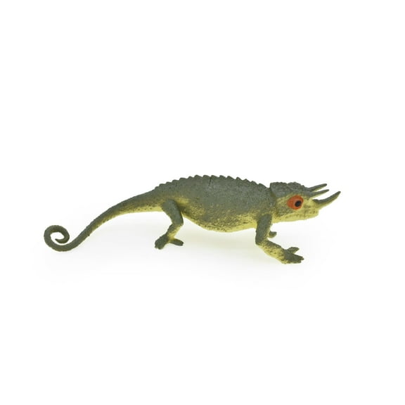 Chameleon, Horned, Lizard, Reptile, Very Realistic Rubber Figure, Model, Hand Painted Figurines, 7" RI16 B259