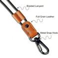thumbnail image 3 of Designice Lanyard Long Neck Leather Black Holder 8in Lanyards Keys for Wallet, Chain, Phone, USB, 3 of 5