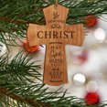 thumbnail image 5 of Lifesong Milestones Wood Hanging Cherry Mini Cross for Christian Home Decorations, 5 of 7