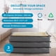 thumbnail image 2 of NeatNestly SmartCube Bolsas de almacenamiento debajo de la cama – Paquete de 3 contenedores grandes grises de 39 x 18 x 6 pulgadas con asas reforzadas, organizador de almacenamiento plegable debajo de, 2 of 5