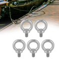 thumbnail image 3 of 5pcs Stainless Steel SS304 Lifting Eye Bolts Lifting Screw Fastener for Cable Rope (M10), 3 of 8