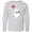 AC-Heather Grey, variant on Inktastic Polar Bear, Bear with Scarf, Cute Bear, Snowflakes Long Sleeve Youth T-Shirt