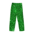 thumbnail image 5 of Junzan Men'S Pajama Pants Green Glitter Sleepwear Pants Pj Bottoms Drawstring And Pockets, 5 of 9
