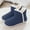 Dark Blue, variant on Women's Knit Bootie Slippers Winter Warm Plush Fleece Memory Foam House Shoes with Comfy Plush Lining Watermelon Red 9.5(43)