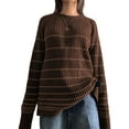 thumbnail image 2 of Fairy Grunge y2k Sweater 2000s Aesthetic Striped Long Sleeve Tops Women Pullover Baggy Knitted Clothes Streetwearps, 2 of 10