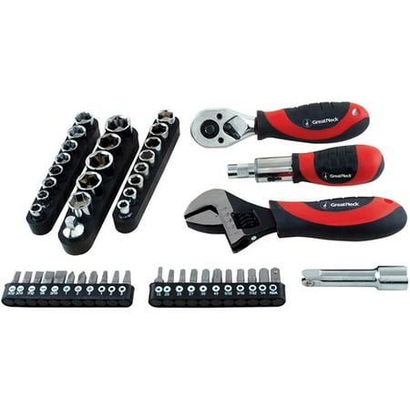 Great Neck Saw 28045 50-Piece Ratchet Socket and Wrench Set