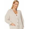 thumbnail image 2 of Barefoot Dreams STONE Women's Cozytwist Raglan Cardigan, US Medium, 2 of 3