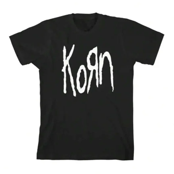 Korn Logo T Shirt Mens Rock And Roll Music Classic Band Tee New Black