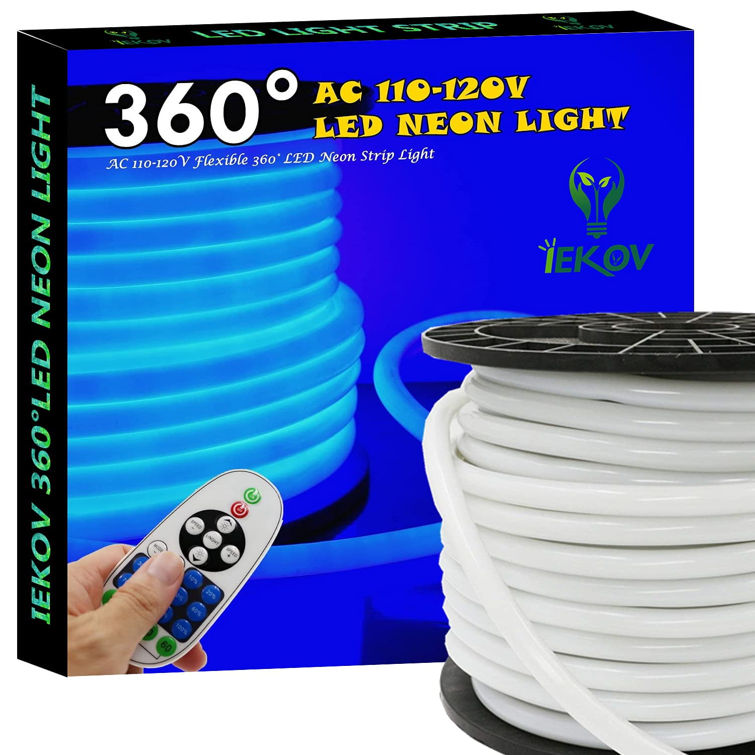 [Upgrade] 360° LED NEON Light, ™ AC 110120V Flexible 360 Degree LED