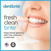 Dentibrite Crystals Cleaner for Removable Dental Appliances - Invisalign Aligners, Retainers, Guards, Dentures, Trays/Aligners - Odor Bacteria Remover - No Persulfates or Dyes - 30ct - Made in USA