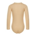 thumbnail image 2 of TTAO Kids Girls Ballet Dance Gymnastics Fleece Leotard Long Sleeve Nude Bodysuit Athletic Biketard Top Mock Neck 10-11, 2 of 7