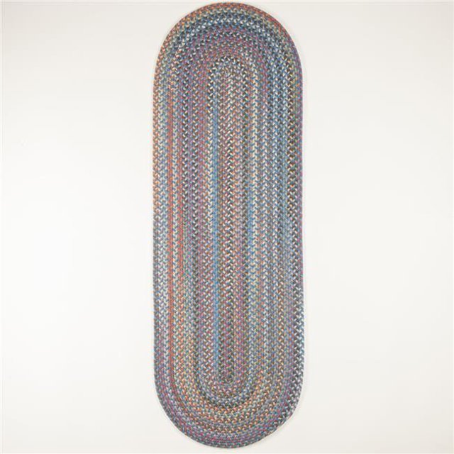 Rhody Rug BH97R024X120 2 x 10 ft. Bar Harbor Bluestone Runner Rug, Multi Color
