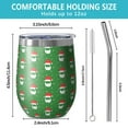 thumbnail image 5 of Christmas 12oz Stainless Steel Insulated Wine Tumbler with Lid and Straw – Double Wall Vacuum Mug for Hot & Cold Drinks, 304 Steel Interior, Sweat-Free Design, 5 of 5