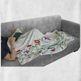 thumbnail image 6 of Flower Soft Flannel Fleece Blanket, Oriental Design with Floral Leaves Buds Frame Like Ivy Plant Ecology Natural Image, Cozy Plush for Indoor and Outdoor Use, 70" x 90", Multicolor, by Ambesonne, 6 of 6