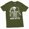 thumbnail image 6 of Coffee and Skeleton Halloween funny T-shirt Mens Womens Unsiex tee Coffee tea drinking Costume, 6 of 7