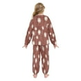 thumbnail image 3 of Fluffy Pajamas Set Fuzzy Winter Warm Pj Sets Pullover Tops and Long Pants Minimalist Dandelion Pattern Large, 3 of 8
