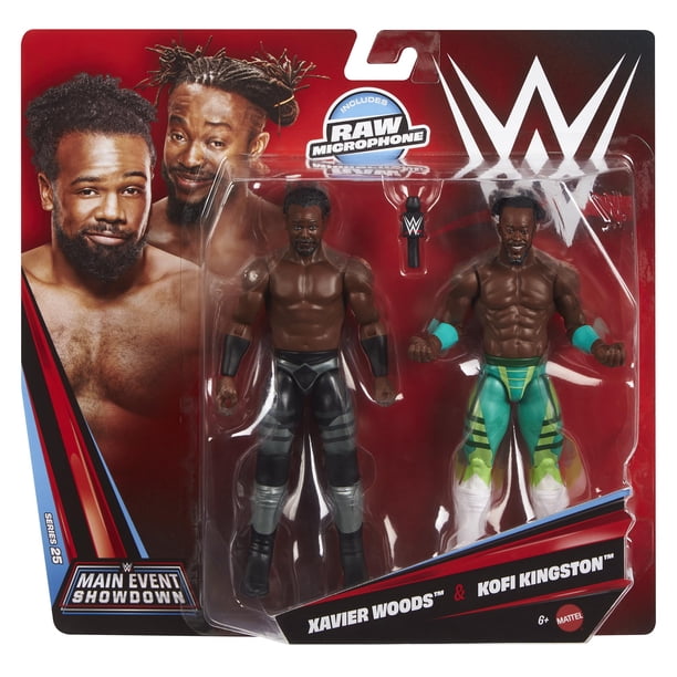 Pack de 2 Figuras de Acción WWE New Day Main Event Xavier Woods y Kofi Kingston