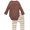 Beige Stripes / Brown, variant on Modern Moments by Gerber Baby Neutral Organic Bodysuit and Jogger Outfit Set, 2-Piece, Sizes 0/3 Months - 24 Months