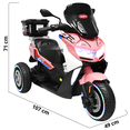 thumbnail image 4 of Motocicleta Montable Eléctrica para Niños Luces Sonido Conexión USB y Bluetooth Batería 6v  Apta a partir de 3 Años - Rosa, 4 of 7