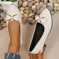 thumbnail image 5 of Summer Women's Casual Pointed Toe Flat Shoes with Rhinestone Bow Detail Low Heel Comfortable Footwear, 5 of 9
