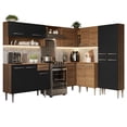 thumbnail image 1 of Cocina Integral Completa Esquinera 417cm Emilly Madesa 02 - Negro/Marrón Madesa GCEM417002, 1 of 9