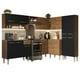 thumbnail image 1 of Cocina Integral Completa Esquinera 417cm Emilly Madesa 02 - Negro/Marrón Madesa GCEM417002, 1 of 9