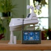 AcuRite Iris Weather Station with Rain Gauge and Wind Speed/Direction, Indoor Outdoor Thermometer Wireless Outdoor Sensor for Temperature and Humidity, and HD Display with Built-In Barometer (01535)