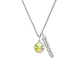 thumbnail image 2 of Delight Jewelry 12mm Crystal Rivoli - Clear AB Silvertone Fearless Bar Charm Necklace, 23", 2 of 4