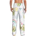 thumbnail image 3 of Daiia Green Blue Avocado Men's Sleep Pant with Pockets and Drawstring,Pajama Pants-Medium, 3 of 9