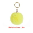 thumbnail image 3 of Fuzzy Ball Keychain Supple Comfortable Lovely Key Rings Adorable Practical Key Chains Women for Children Adults Elderly Students Yellow 5cm, 3 of 6