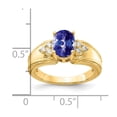 thumbnail image 2 of Primal Gold 14 Karat Yellow Gold 8x6mm Oval Tanzanite and Diamond Ring, 2 of 3