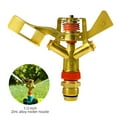 thumbnail image 3 of 1/2 Inch Impact Sprinkler - Adjustable Distance 360 Degree Rotation Zinc Alloy Lawn Sprinkler with Nozzles Watering Sprinkler for Grass Patio Garden Irrigation, 3 of 5