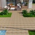 thumbnail image 6 of Miniyam 22 Pcs Interlocking Deck Tiles, 12" x 12", Wood-Plastic, for Outdoor Balcony Garden, Teak, 6 of 9