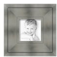 thumbnail image 2 of ArtToFrames 6" x 6" Platinum Ridge Brushed Slvr Picture Frame, 6x6 inch Silver Wood Poster Frame (WOM-5249),  Pack, 2 of 6