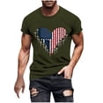 thumbnail image 2 of Tops para hombre, blusas y camisas de manga corta con cuello redondo para hombre, jersey informal de moda con estampado de cuello redondo para hombre, pantalones cortos deportivos para fitness, blusa, 2 of 5