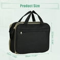 thumbnail image 6 of Unique Bargains Large Toiletry Bag Makeup Bag with Compartments Water-resistant Travel Bag Cosmetic Bag Black, 6 of 7